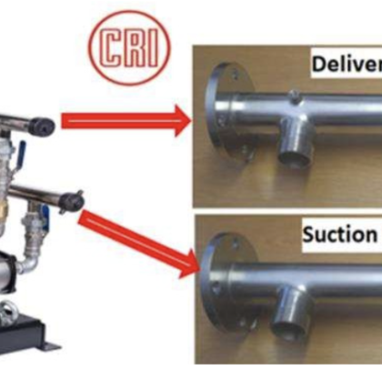 CRI Pumps I Prez -11 N - Galv.Base plate, Suction & Delivery Manifolds, Valves, Pressure gauge - Twin Booster System